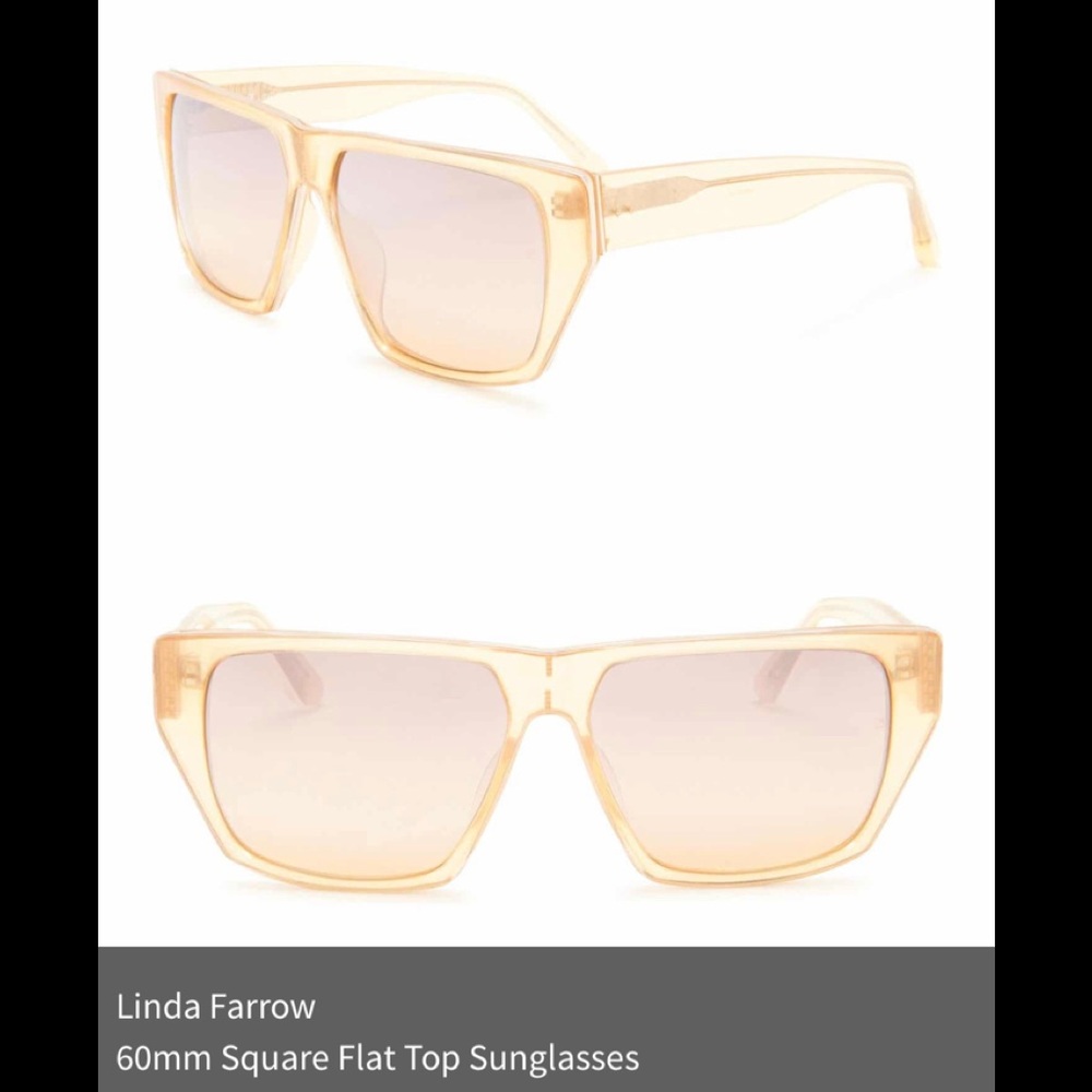***LINDA FARROW 16mm² FlatTop Shades with designer case & cloth HighEnd BNIB